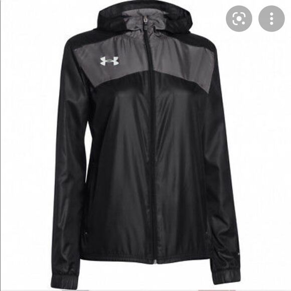 Under Armour Futbolista Shell Jacket Black 1270785 Black Loose Fit - Picture 1 of 9